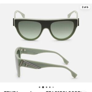 Fendi Mint Green Sunglasses with Black Case